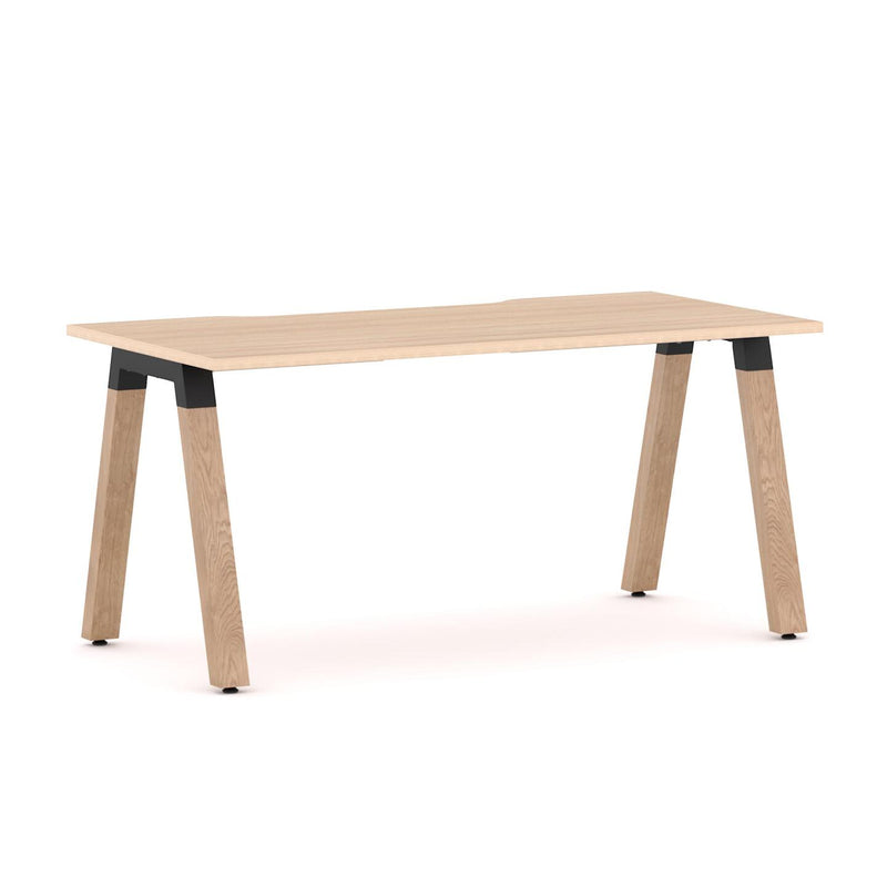Plantation Straight Workstation Oak