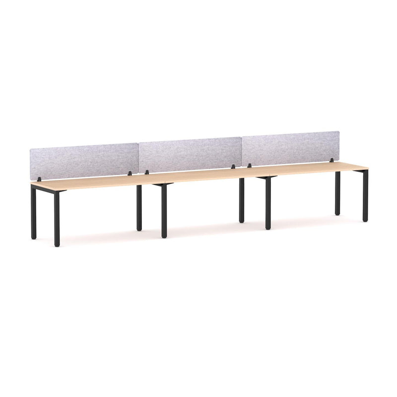 Axis 3 User Single-Sided Desks, 50x50mm Square Leg Design. Includes: AcoustiQ Screen
