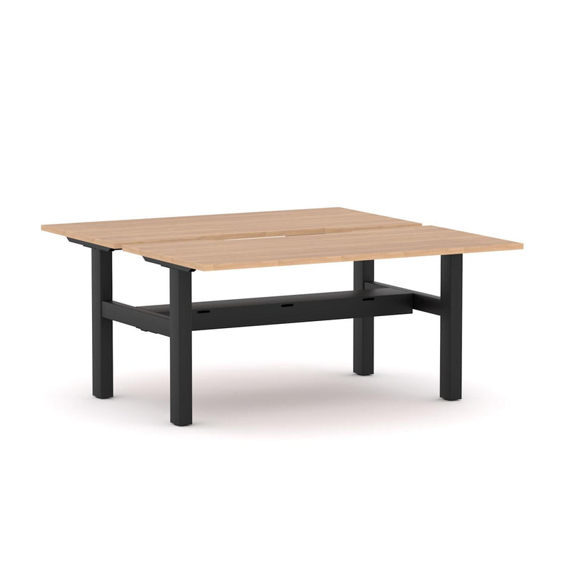 Agile Fixed Rectangle 2-Person Double-sided Desk Workstation