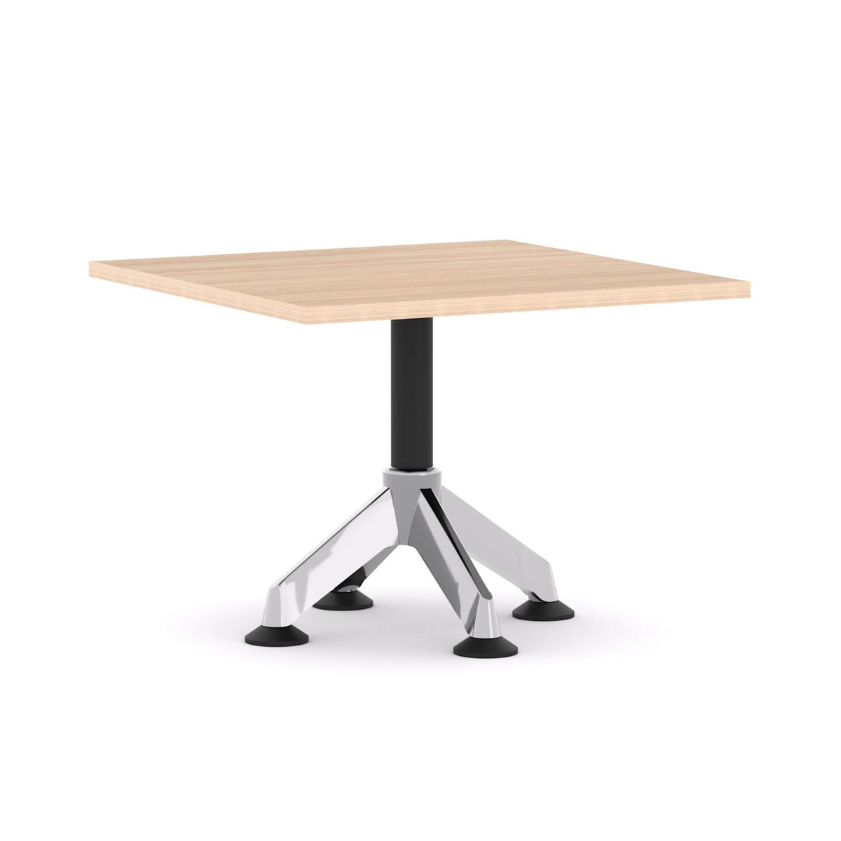Modulus Coffee Table Single Post 4-Star PedestalPoles with Polished Alloy Feet