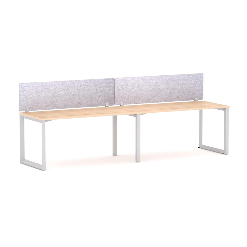 Anvil 2 User Single-Sided Desks, 50x50mm Triangular Loop Leg Design. Includes: AcoustiQ Screen