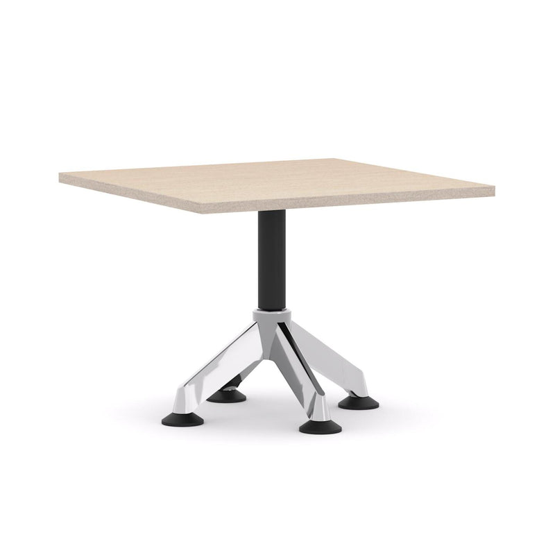 Modulus Coffee Table Single Post 4-Star PedestalPoles with Polished Alloy Feet