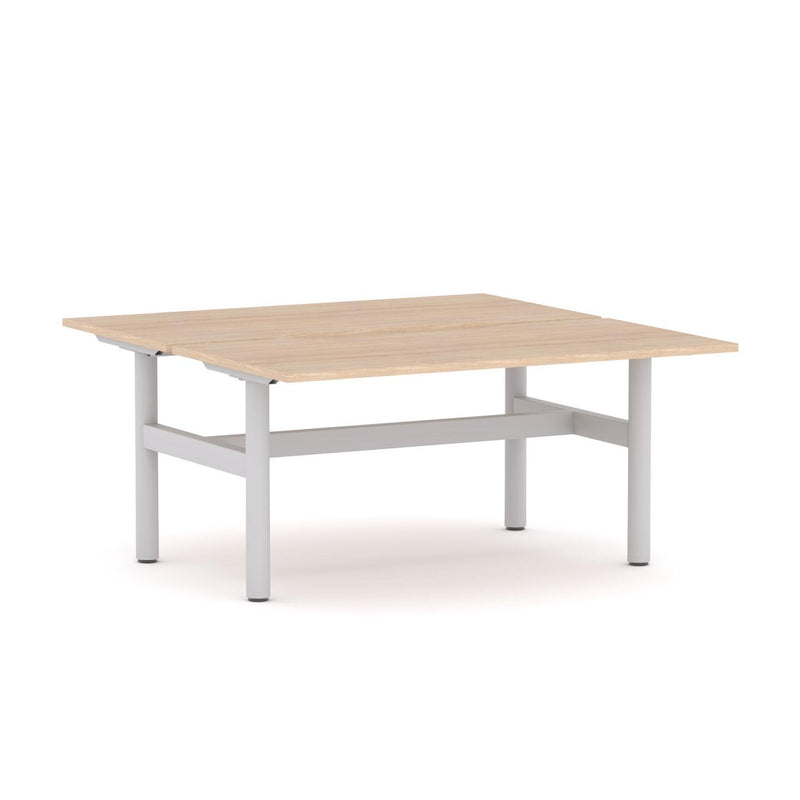 Agile Fixed Round 2-Person Double-sided Desk Workstation