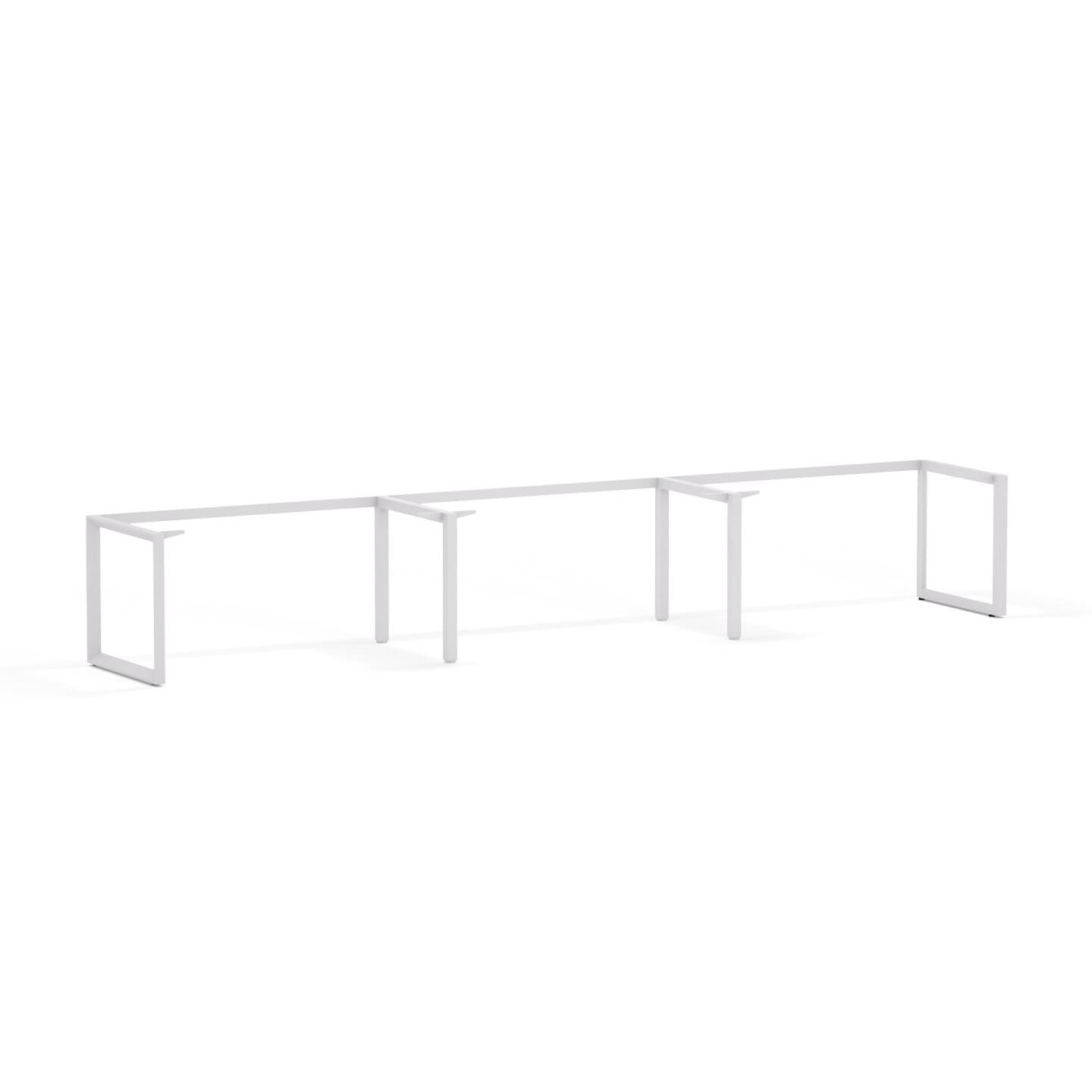 Anvil 3-Person Single-sided Desk Workstation Frame Only
