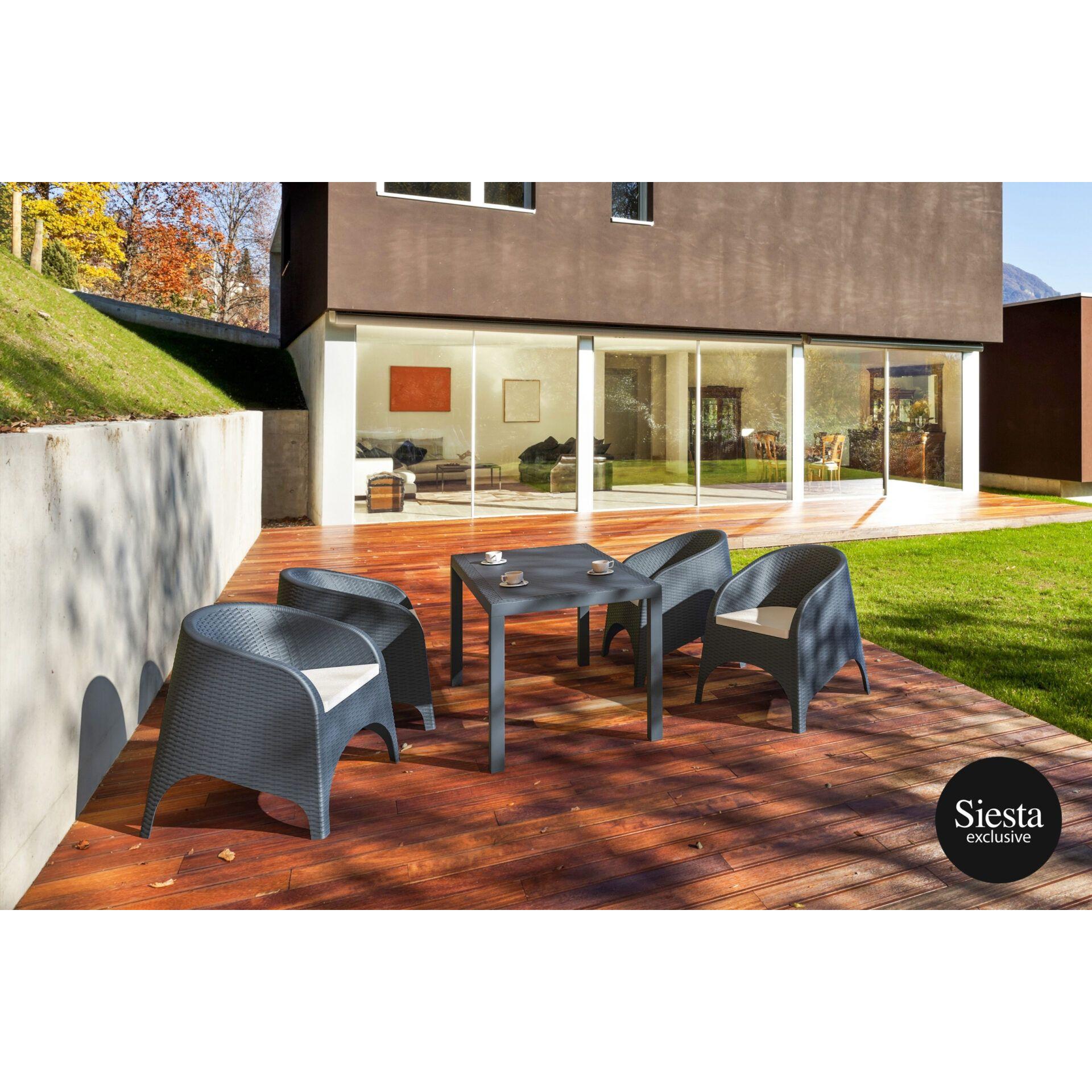 5 Piece Outdoor Tub Chair Setting Aruba Armchair-Elite Office Furniture