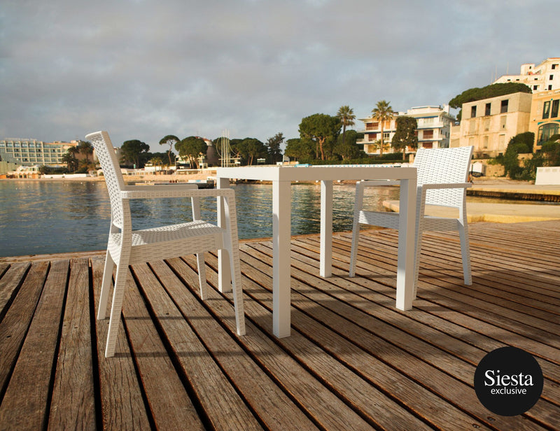 3 Piece Resin Rattan Outdoor Table Setting