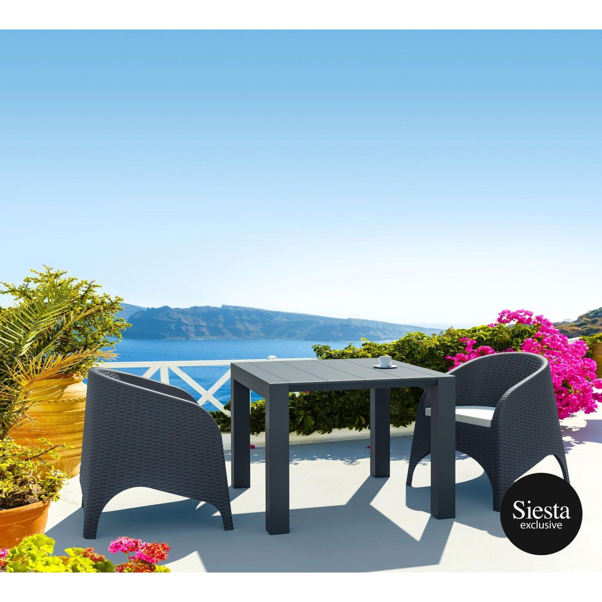 3 Piece Patio Rattan Set with Aruba Armchairs-Elite Office Furniture