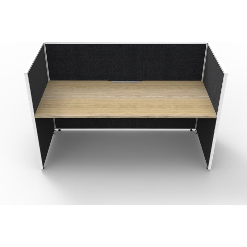 SHUSH30 Workstation - 1 Person - Screen Hung Top - Oak