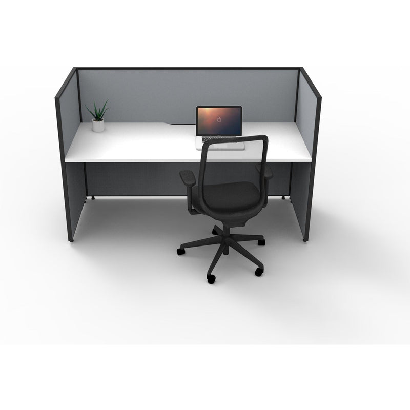 SHUSH30 Workstation - 1 Person - Screen Hung Top - White