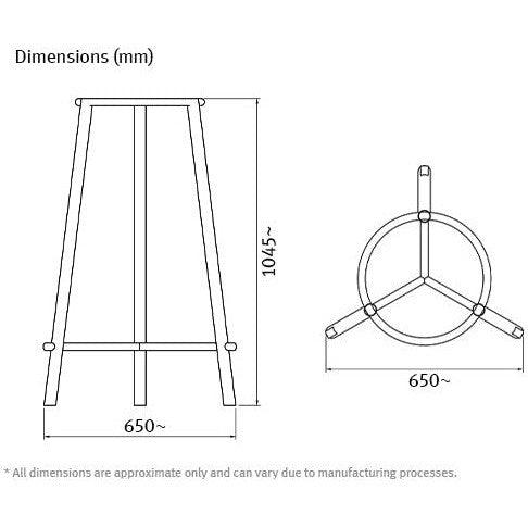 IDEO High Contract Table Frame – Steel Legs ‘Pronto’