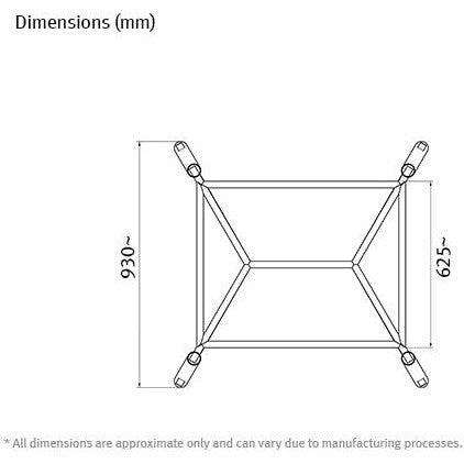 IDEO Square Meeting Table Frame – Steel Legs ‘Pronto’