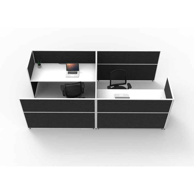 SHUSH30 Cubicle Workstation - 2 Person - White