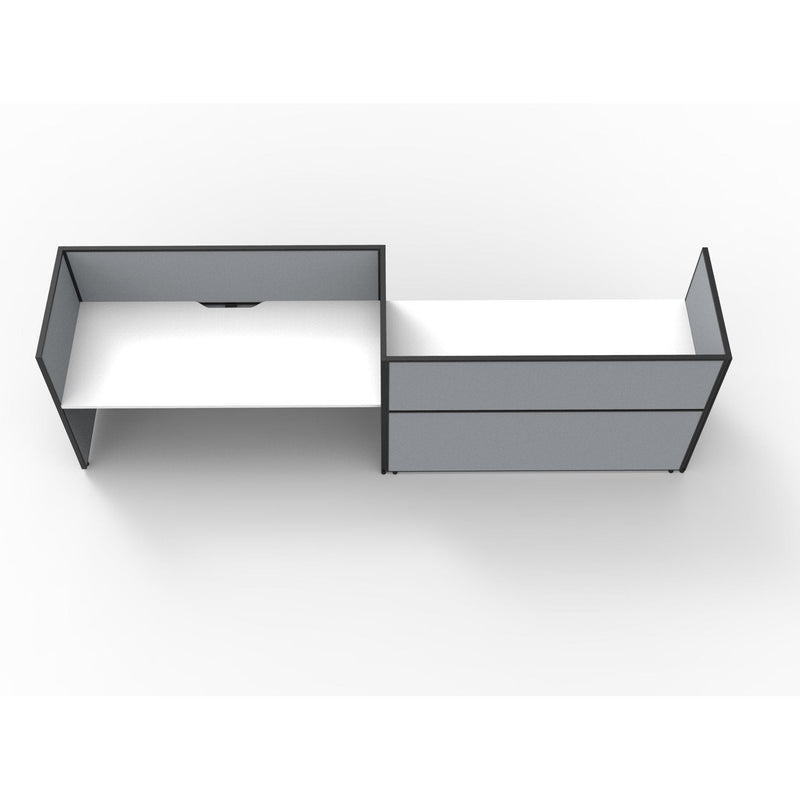 SHUSH30 Workstation - 2 Person 'S' Configuration - White
