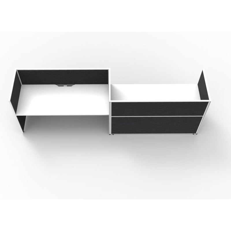 SHUSH30 Workstation - 2 Person 'S' Configuration - White