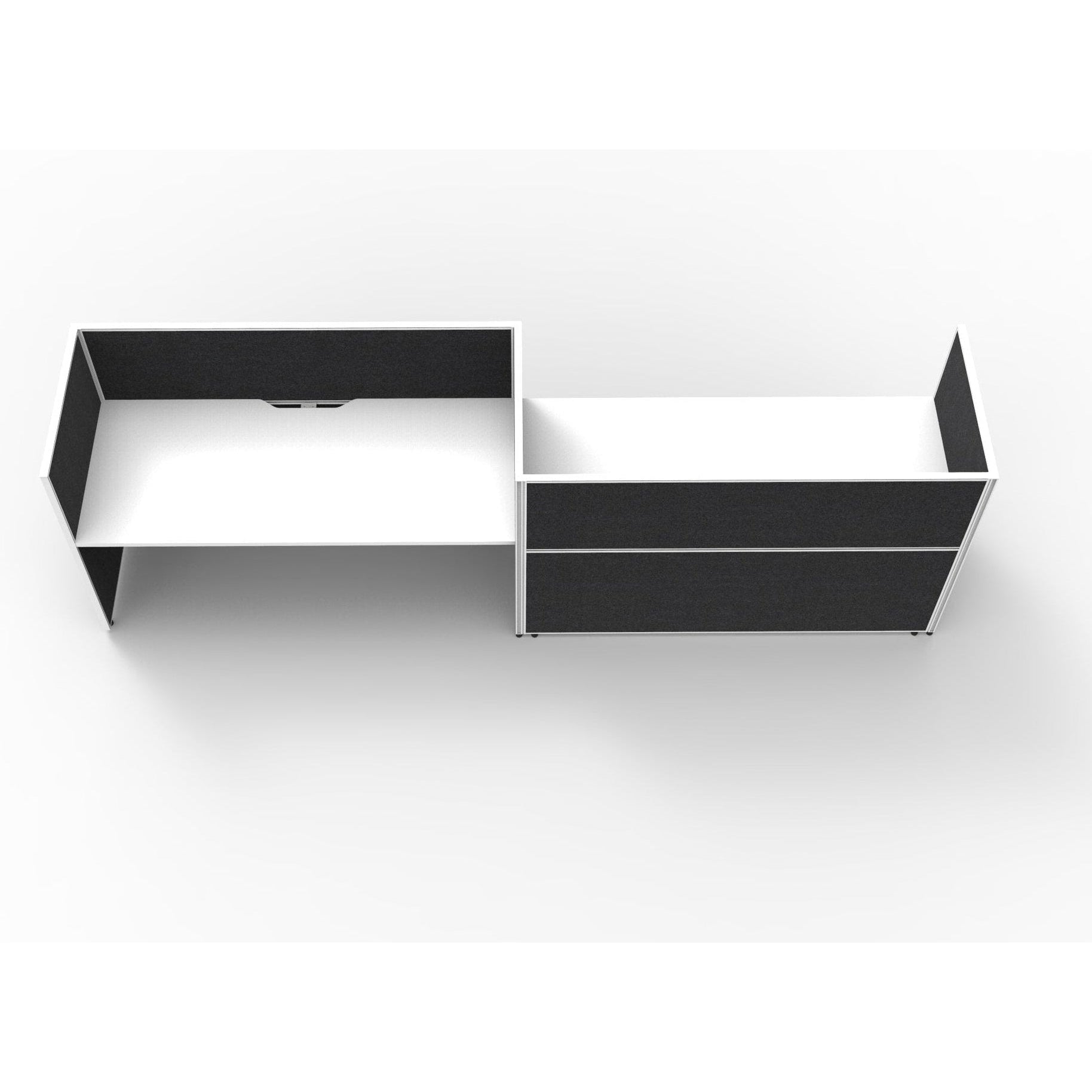 SHUSH30 Workstation - 2 Person 'S' Configuration - White