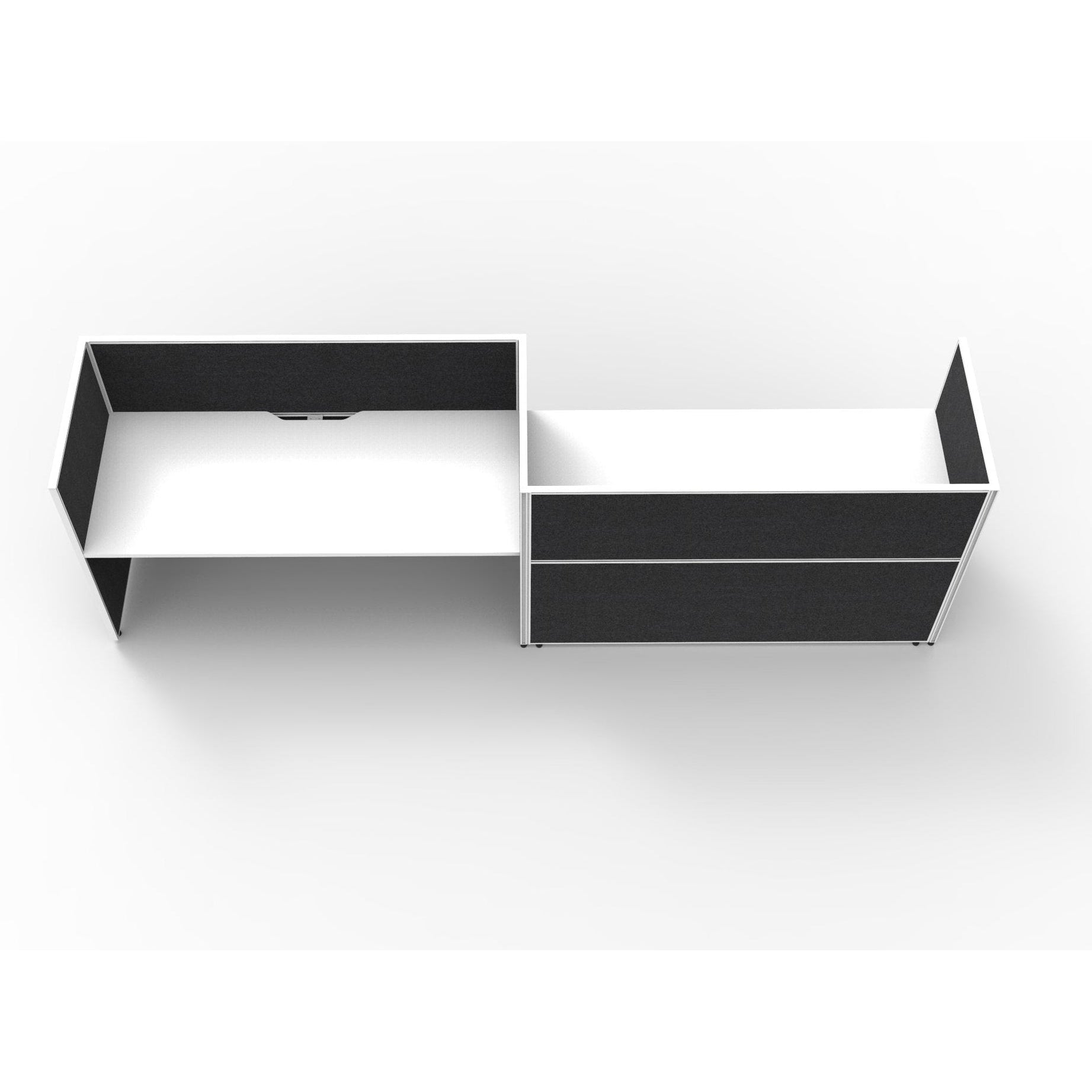 SHUSH30 Workstation - 2 Person 'S' Configuration - White