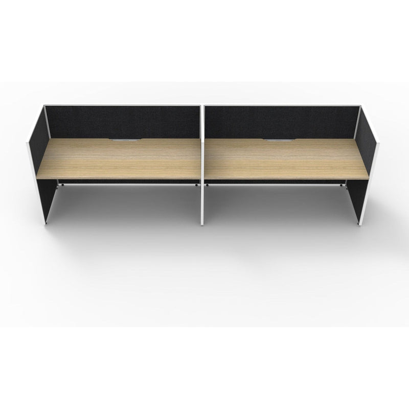 SHUSH30 Workstation - 2 Person - Screen Hung Tops - Oak