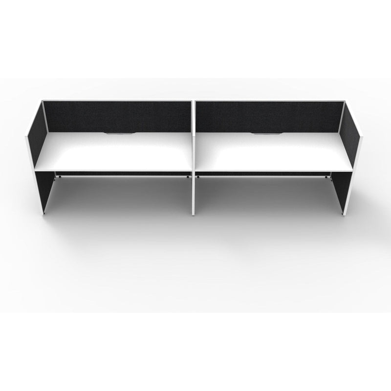 SHUSH30 Workstation - 2 Person - Screen Hung Tops - White
