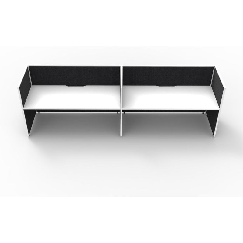SHUSH30 Workstation - 2 Person - Screen Hung Tops - White