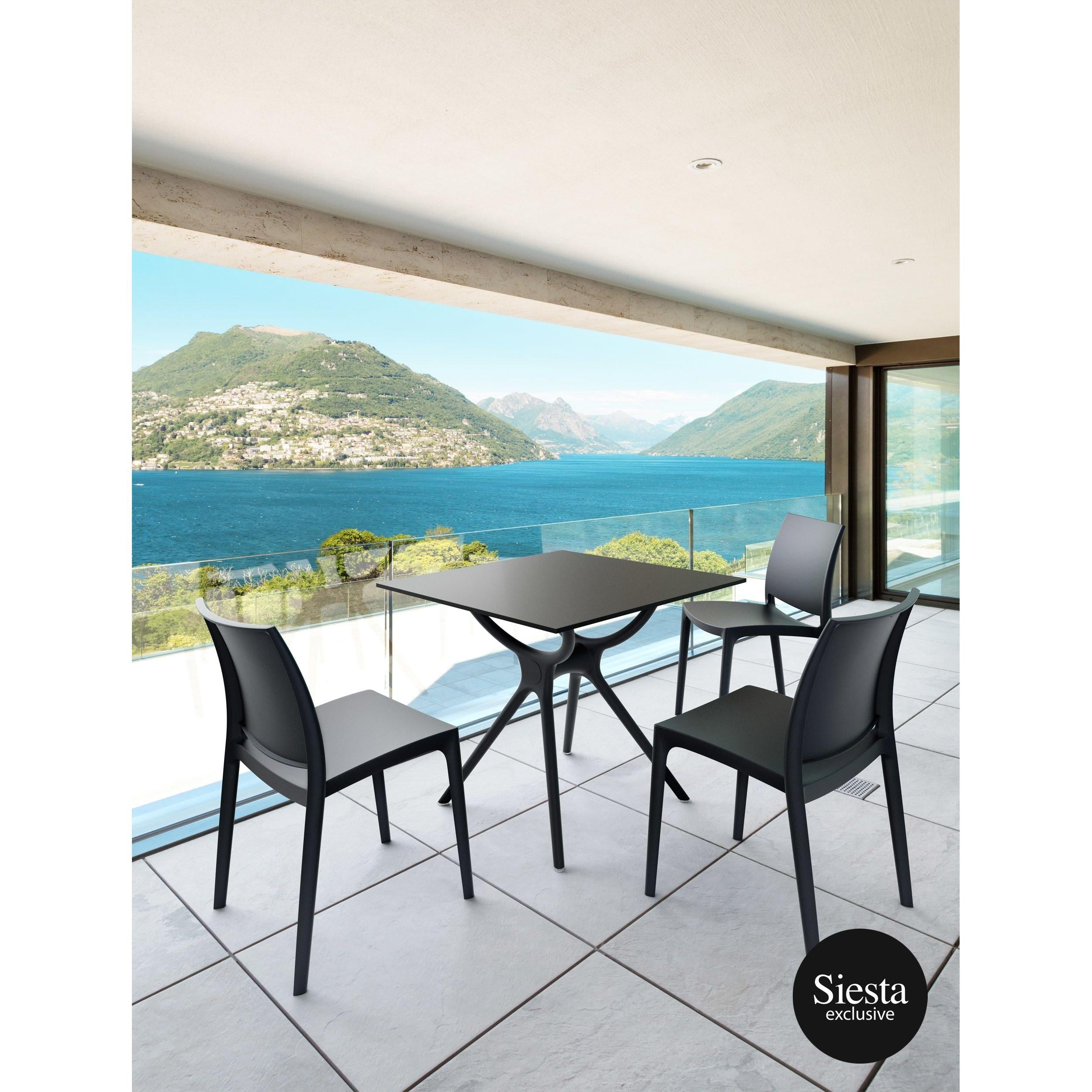 Air Outdoor Balcony Table Setting with 3 Chairs-Elite Office Furniture