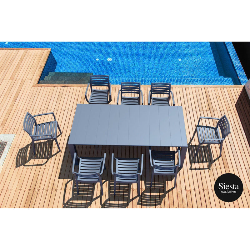 Plastic 9 Piece Vegas Table Dining Setting-Elite Office Furniture