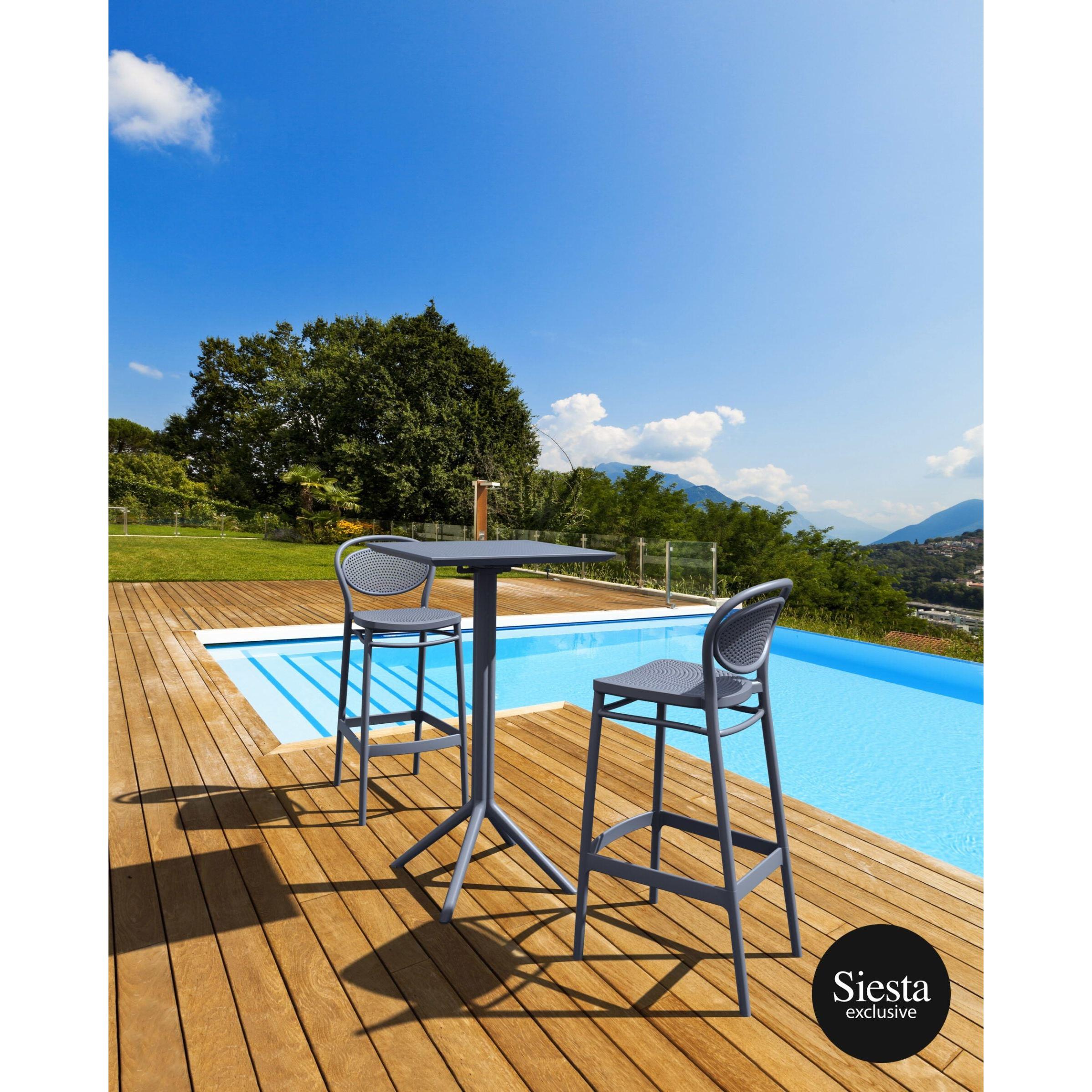 Sky Bar Table 3 Piece Set with Marcel 75 Barstools-Elite Office Furniture