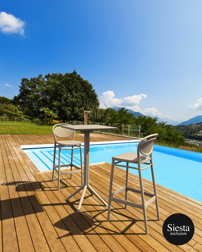 Sky Bar Table 3 Piece Set with Marcel 75 Barstools