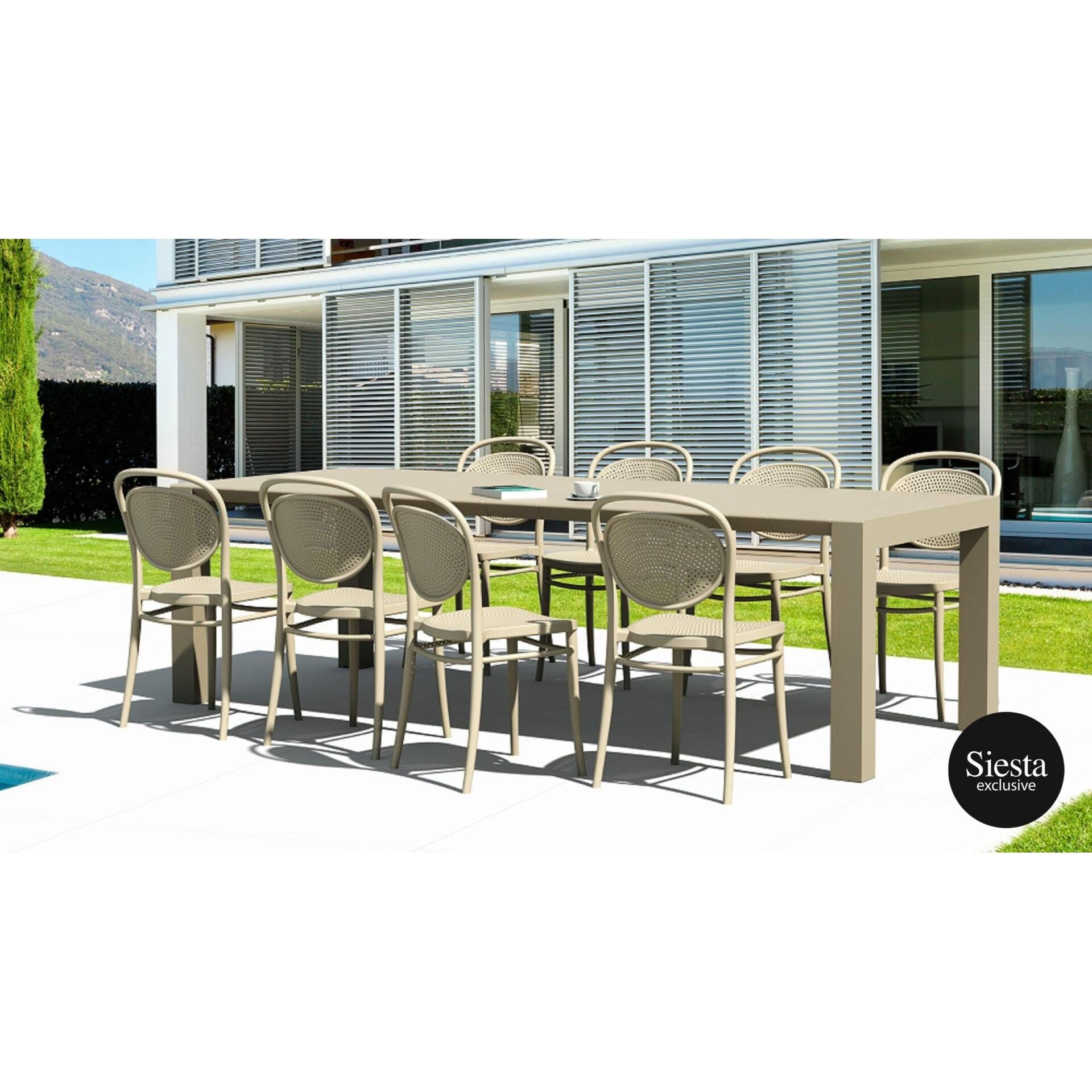 Vegas 8 Seater Dining Set with Marcel Chairs-Elite Office Furniture