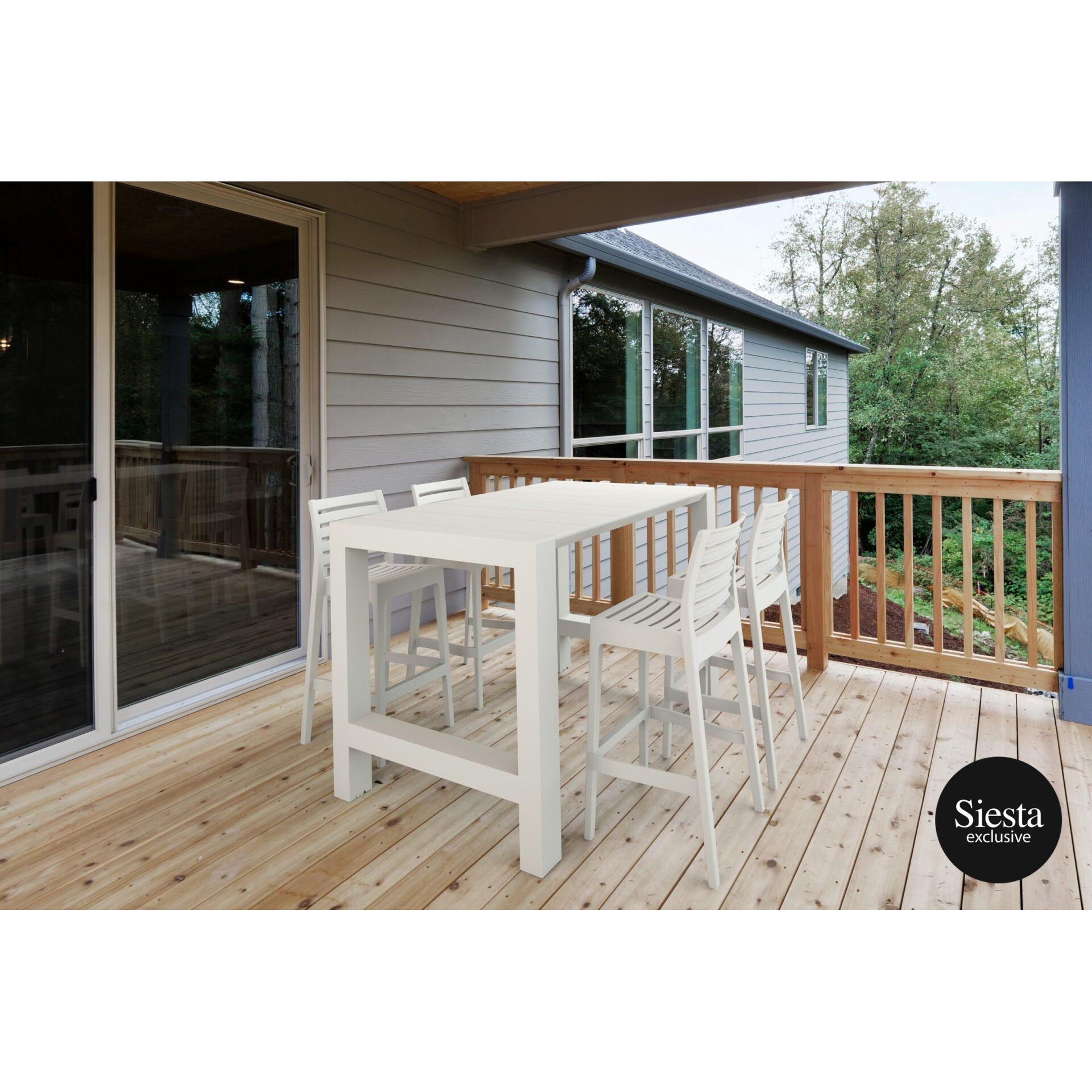 5 Piece Outdoor Bar Table Setting with Ares Barstools-Elite Office Furniture