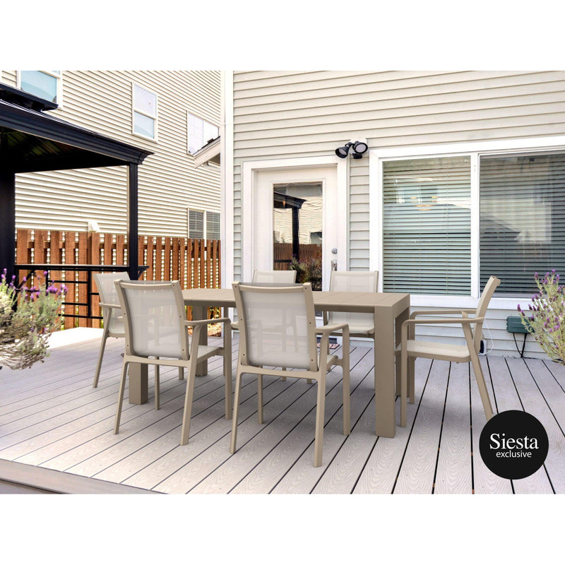 Outdoor 7 Piece Setting with Extendable Table-Elite Office Furniture