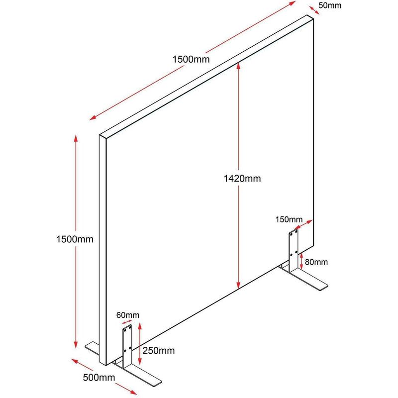 Set of 10 Acoustic Screens - Free Standing Screens