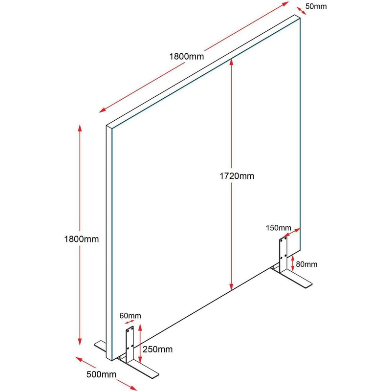 Set of 10 Acoustic Screens - Free Standing Screens