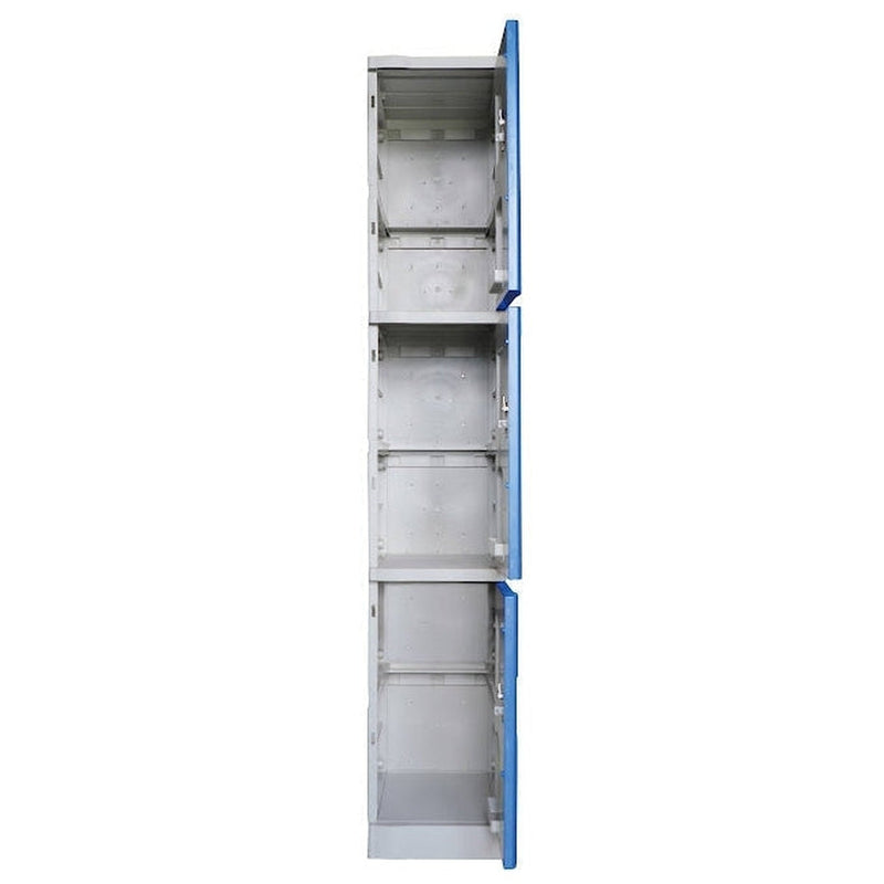 ABS Plastic Lockers 3 Door Single Bank