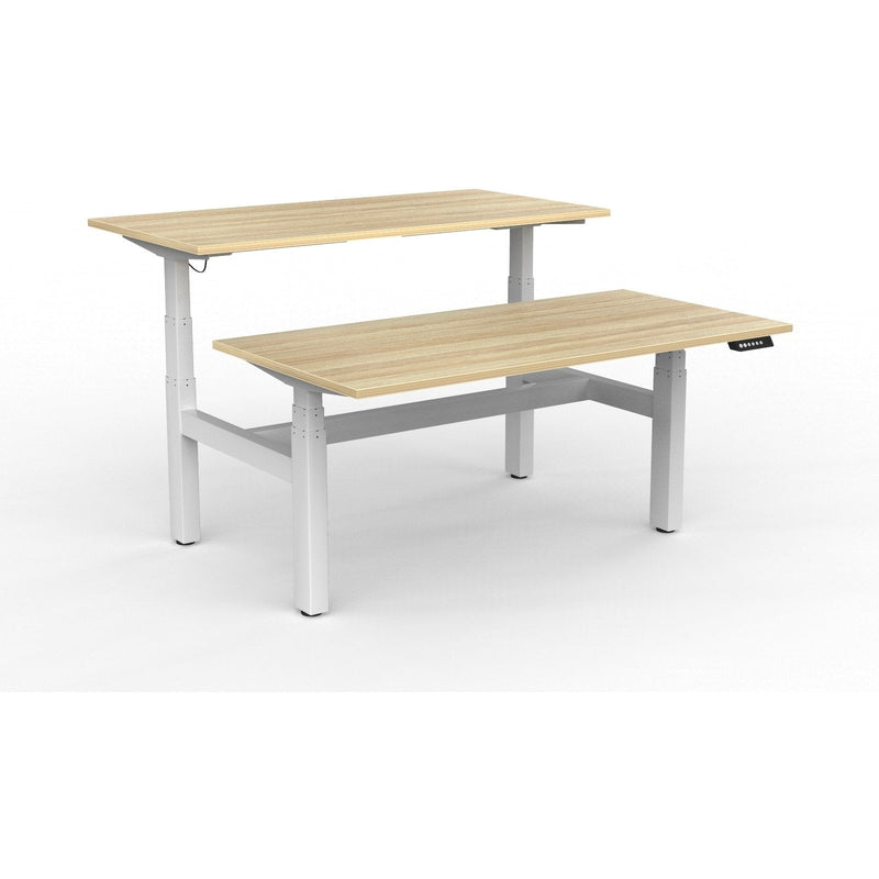 Agile+ Electric Height Adjustable 2 Person Double Sided Workstation