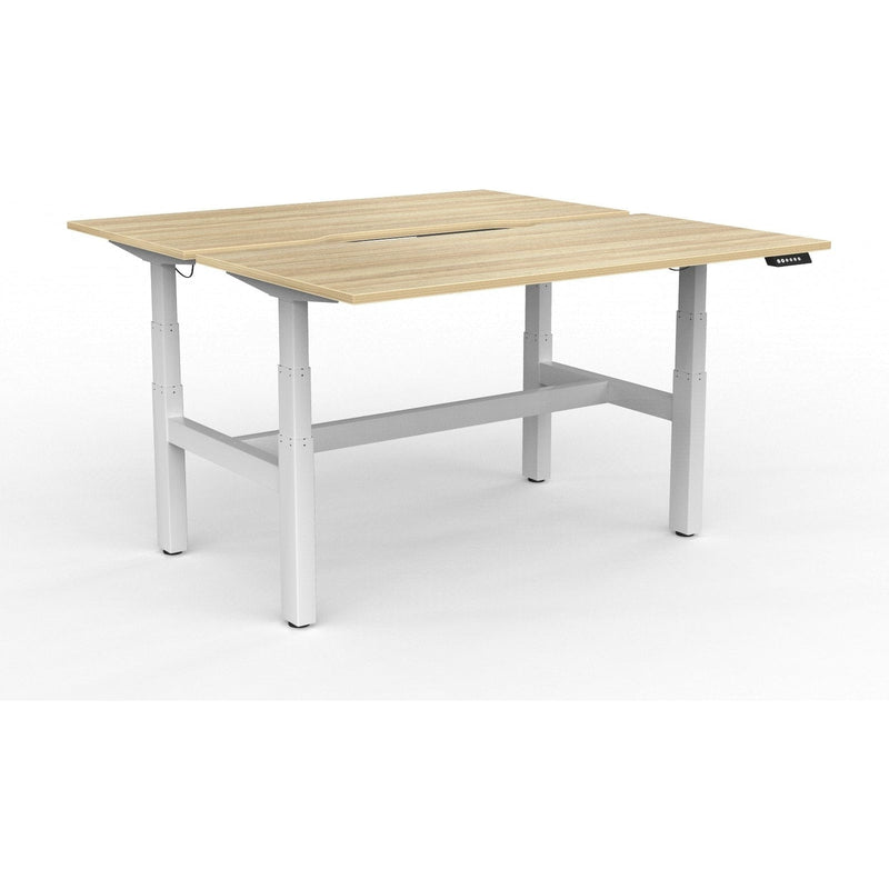 Agile+ Electric Height Adjustable 2 Person Double Sided Workstation