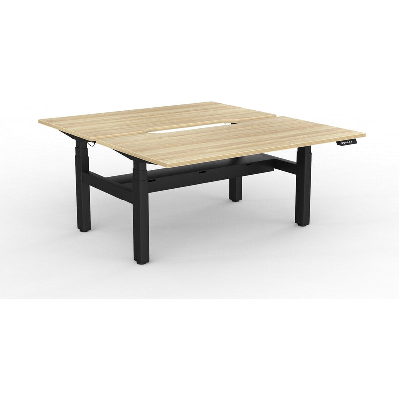 Agile+ Electric Height Adjustable 2 Person Double Sided Workstation