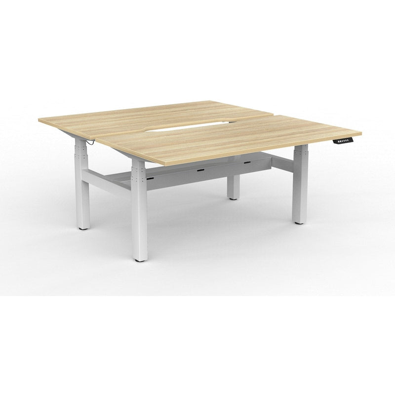 Agile+ Electric Height Adjustable 2 Person Double Sided Workstation