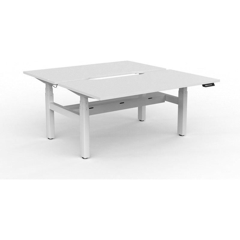 Agile+ Electric Height Adjustable 2 Person Double Sided Workstation