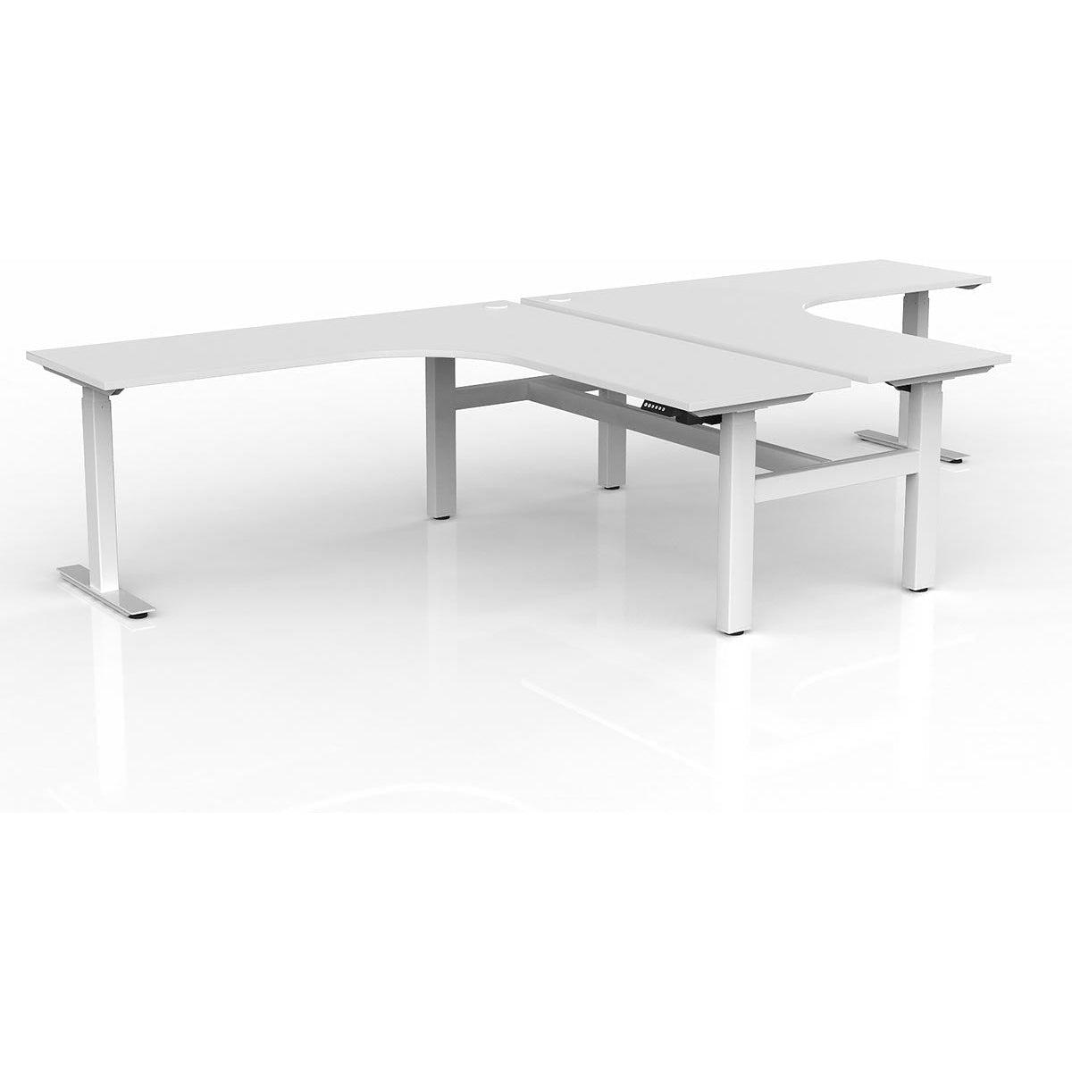 Agile Electric 2-Column 90° Shared Workstation