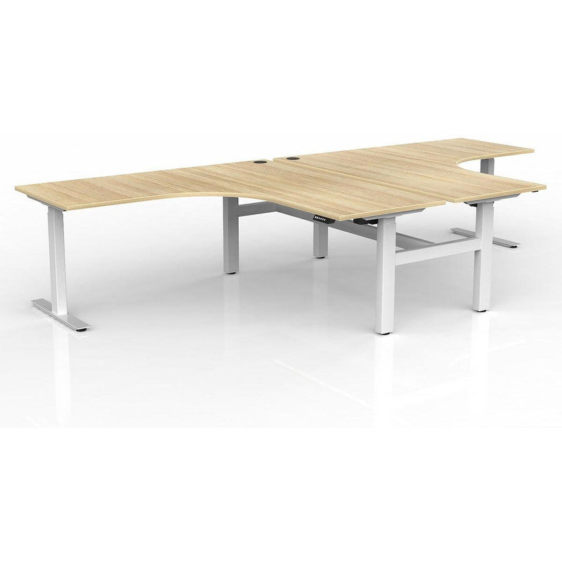 Agile Electric 2-Column 90° Shared Workstation