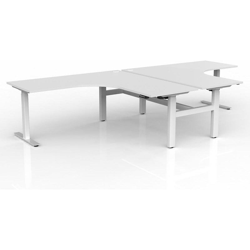 Agile Electric 2-Column 90° Shared Workstation