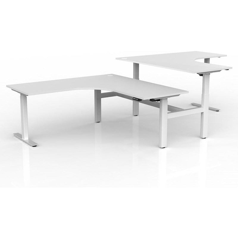 Agile Electric 2-Column 90° Shared Workstation