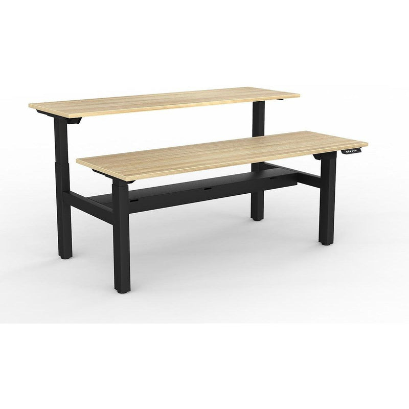 Agile 2-Column Electric Shared Desk - Cable Tray