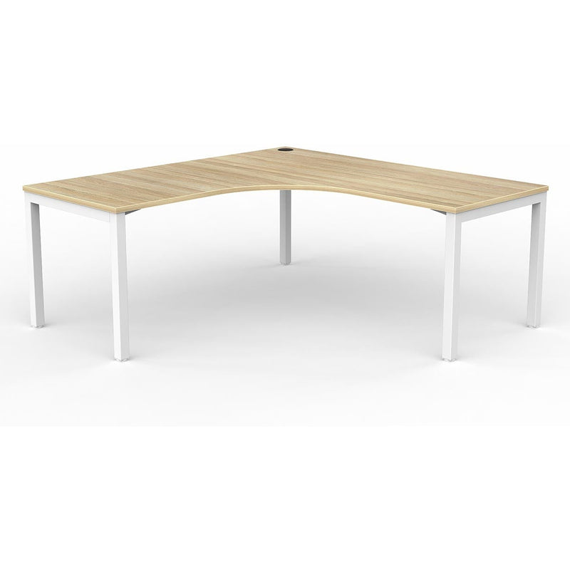 Axis Single 90-degree Workspace - New Oak Worktop
