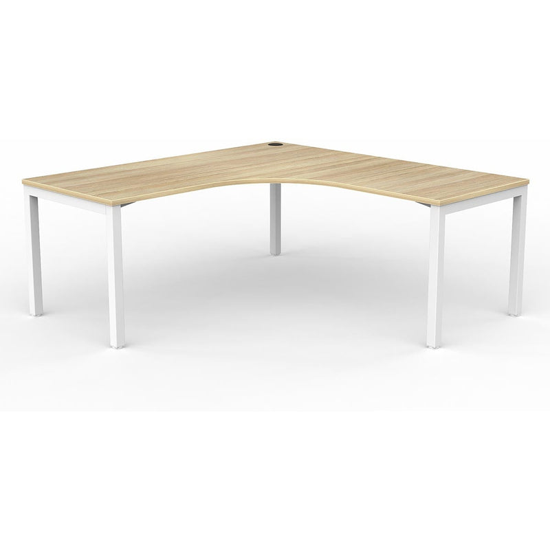 Axis Single 90-degree Workspace - New Oak Worktop