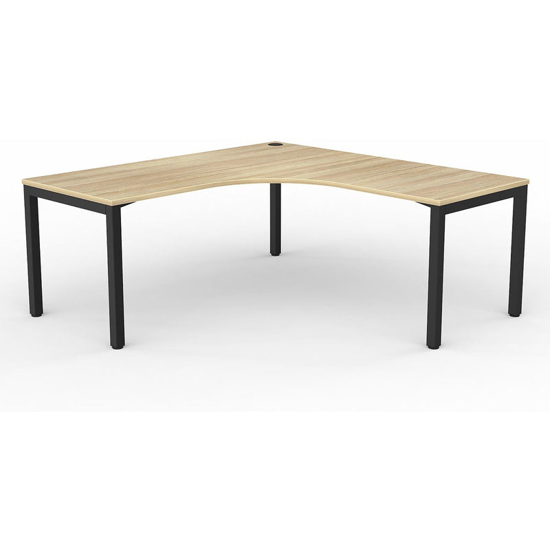 Axis Single 90-degree Workspace - New Oak Worktop