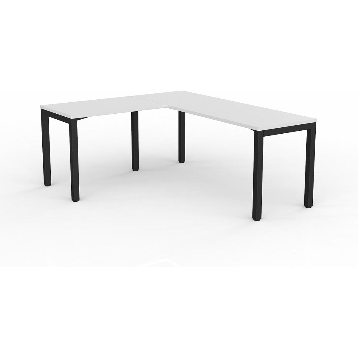 Axis Desk with Return - White Worktop