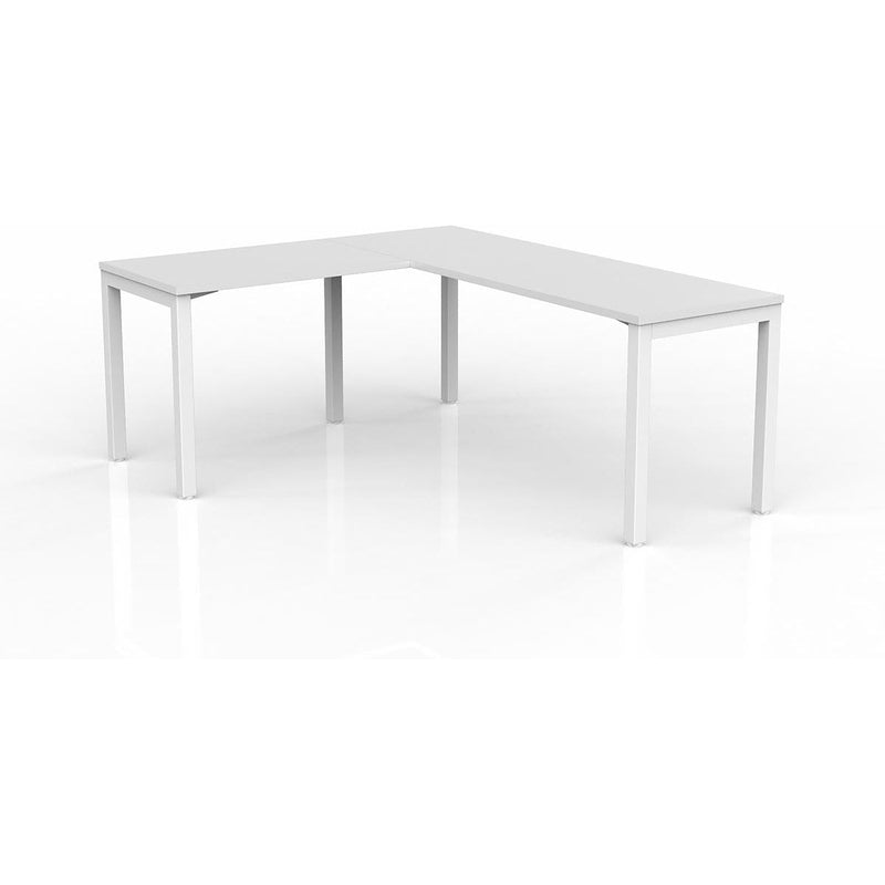 Axis Desk with Return - White Worktop