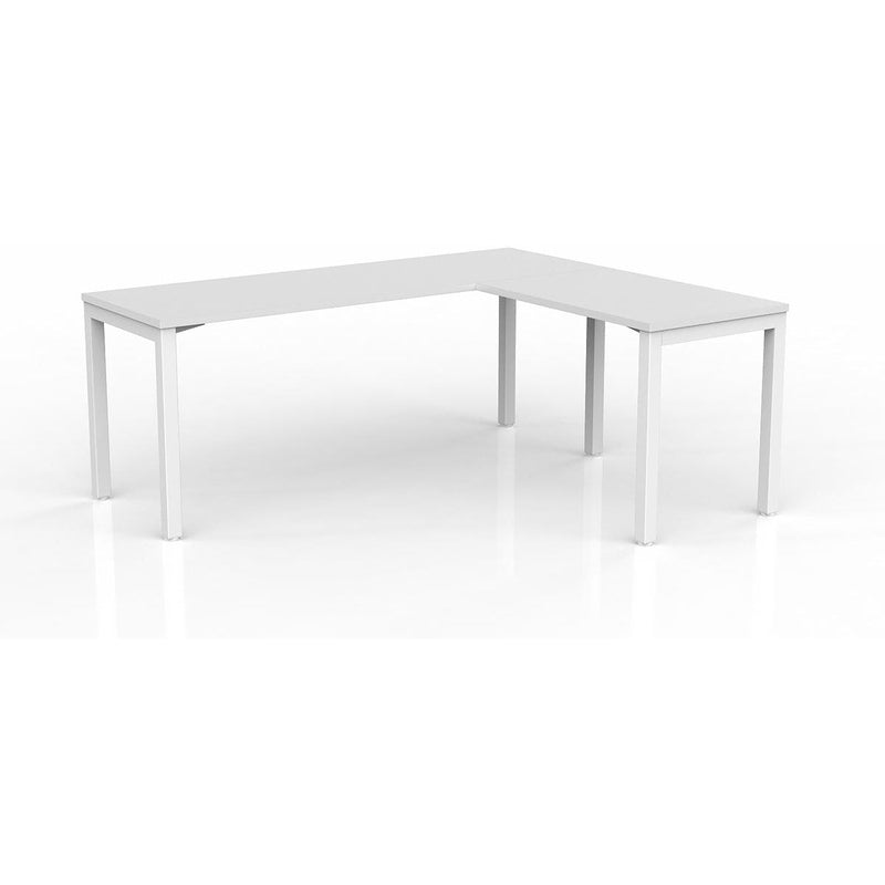 Axis Desk with Return - White Worktop