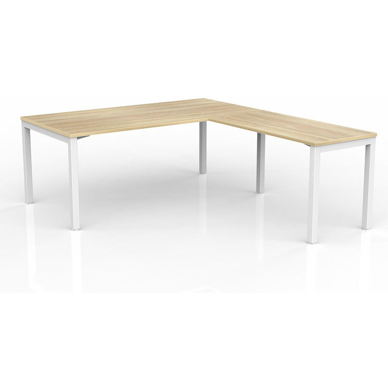 Axis Desk with Return - New Oak Worktop